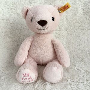My First Steiff Pink Teddy Bear 10” Plush Stuffed Toy Baby Girl